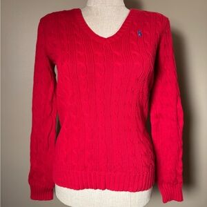 Ralph Lauren Vivid Red V-Neck Sweater